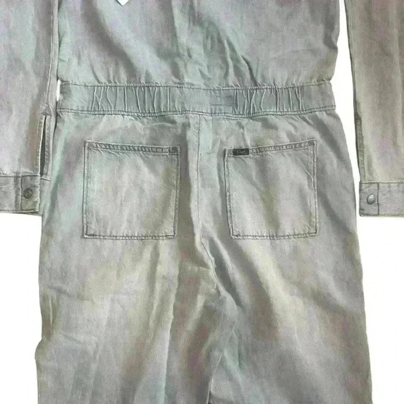 Lee Union-Alls Denim Coveralls Light Wash Long Sleeve Zip Up Barely Blue Small - Picture 11 of 12